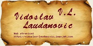 Vidoslav Laudanović vizit kartica